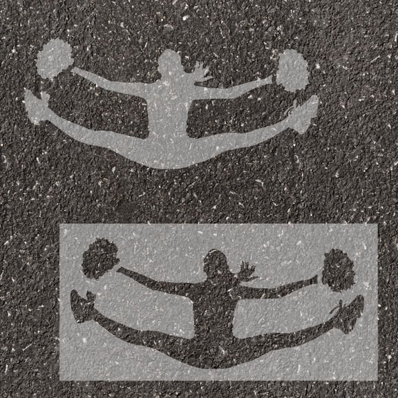 Cheerleading Parking Space Stencil