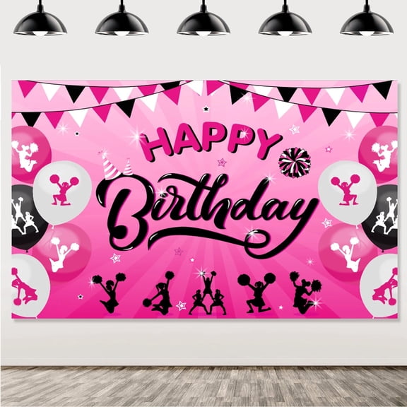 Cheerleading Party Decorations Gymnastics Birthday Backdrop Party Supplies Gymnastics Birthday Banner Photography Background