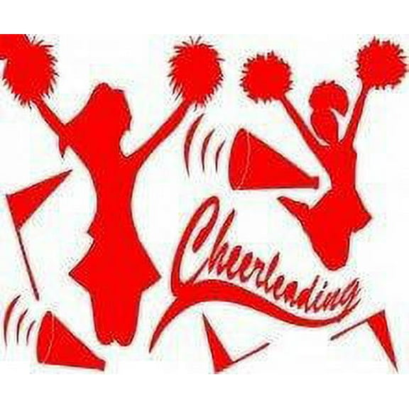 Cheerleading Picture Art - Girls Bed Room - Home Decor Sticker Vinyl Wall Decal