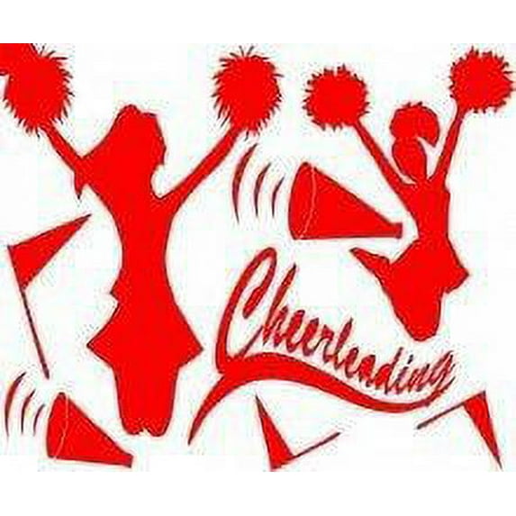 Cheerleading Picture Art - Girls Bed Room - Home Decor Sticker Vinyl Wall Decal