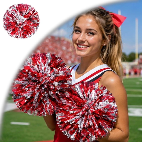 Cheerleading Pom Poms, 12Inch Cheerleader Pompoms, Cheerleading Flower Ball for Team Sports Games Dance Cheering Cheer Pom Poms for Adults