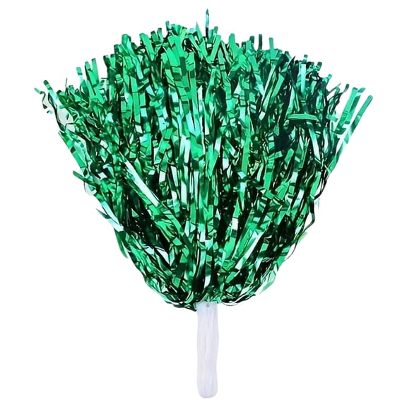Cheerleading Pom Poms for Sports Events and Dance Performances, Handheld Plastic Cheer Sticks for Game Day and Pep Rally, Spirit Pom for Crowd and Team, Green