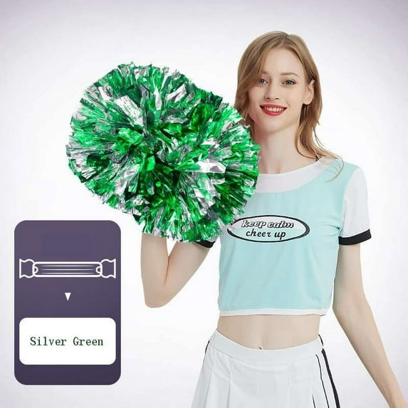 Cheerleading Pom Poms for Kids, 2 PCS Cheerleader Cheering Squad Pompoms for Boy Girl School Sports Games Team Spirit Cheer