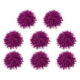 thumbnail image 1 of Cheerleading Pom Poms with Finger Holes Metallic Foil Cheering Hand Flower, Rose Red, 8 Pack, 1 of 6