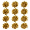thumbnail image 1 of Cheerleading Pom Poms with Handle Metallic Foil Cheering Hand Flower, Golden 12 Pack, 1 of 6