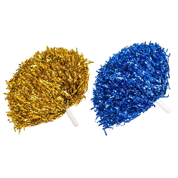 Cheerleading Pompoms Reusable Pure Color Flash Effect Plastic Cheering Poms Ball for Basketball Baseball Color Random Delivery