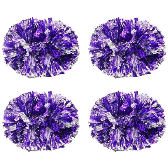 Cheerleading Pompoms with Material Cheer Poms for Dance Teams Hand-Held Flower in Assorted Handles