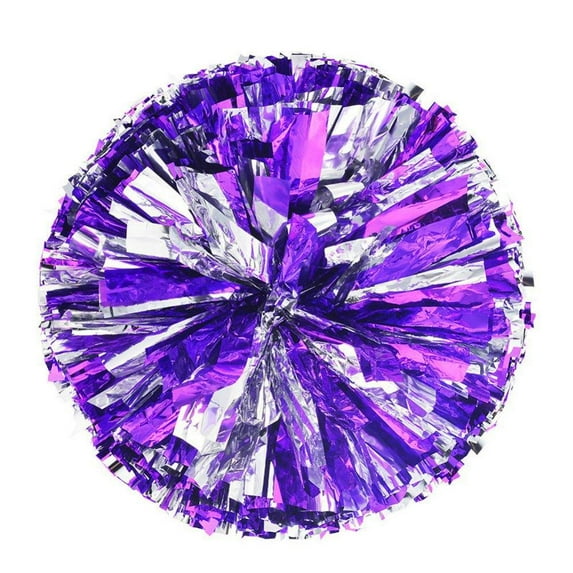 2 Pcs Cheerleader Pom Poms & Plastic Ring Cheer Poms Cheerleading Pompoms for Sports Party Dance Team Accessories Cheering Squad Spirit