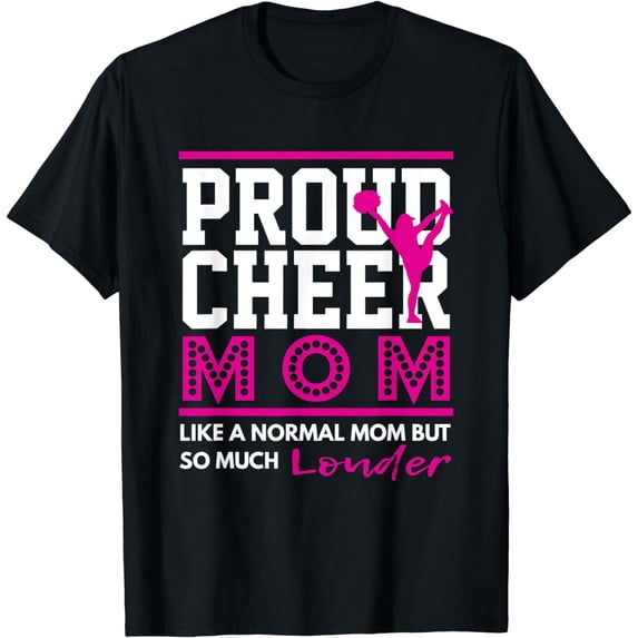 Cheerleading Proud Cheer Mom Graphic T-Shirt