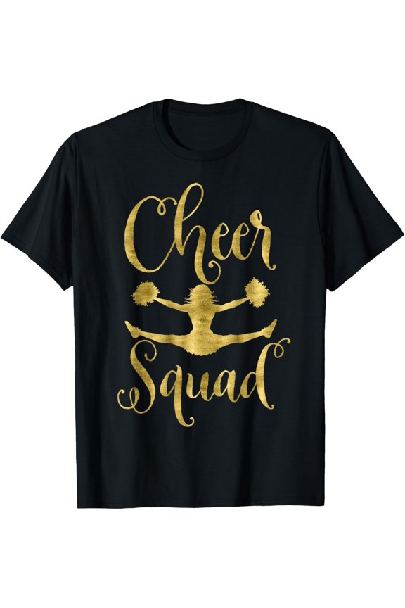 Cheerleading Shirts With Dark Yellow Cheer Squad