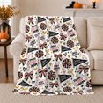 thumbnail image 1 of Cheerleading Spirit Family Pom-Pom Heart Bow Design, Festive Artistic Scene, Warm Flannel Blanket for Living Room and Bedroom, Art Lovers decorative theme Gift, Artistic Home Decor, 1 of 9