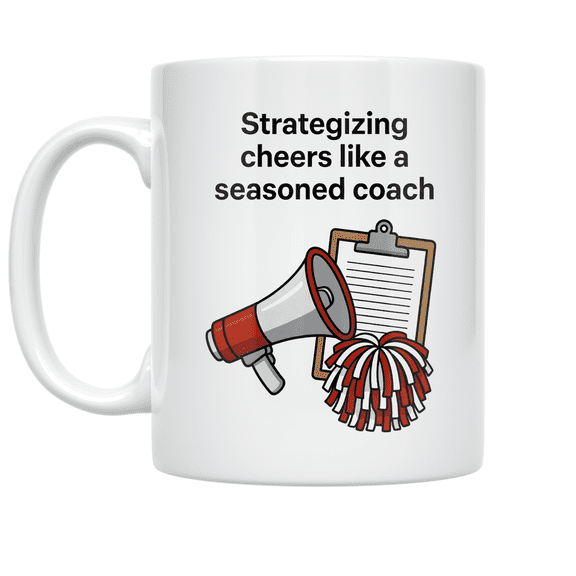 Cheerleading Strategist Tactical Design - Cheerleader Coach - 11 oz Ceramic Coffee Mug