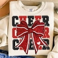 thumbnail image 1 of Cheerleading Sweatshirt, Coquette Cheer Sweatshirt, Cheer Mom Sweatshirt, Custom Cheerleader Shirt, 1 of 5