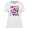 thumbnail image 1 of Cheerleading Tags Design T-Shirt Women -Image by Shutterstock, Female Large, 1 of 2