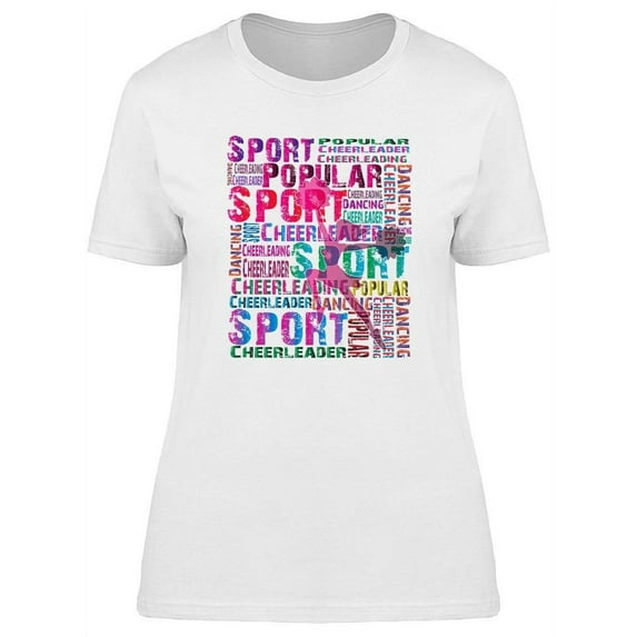 Cheerleading Tags Design T-Shirt Women -Image by Shutterstock, Female Medium
