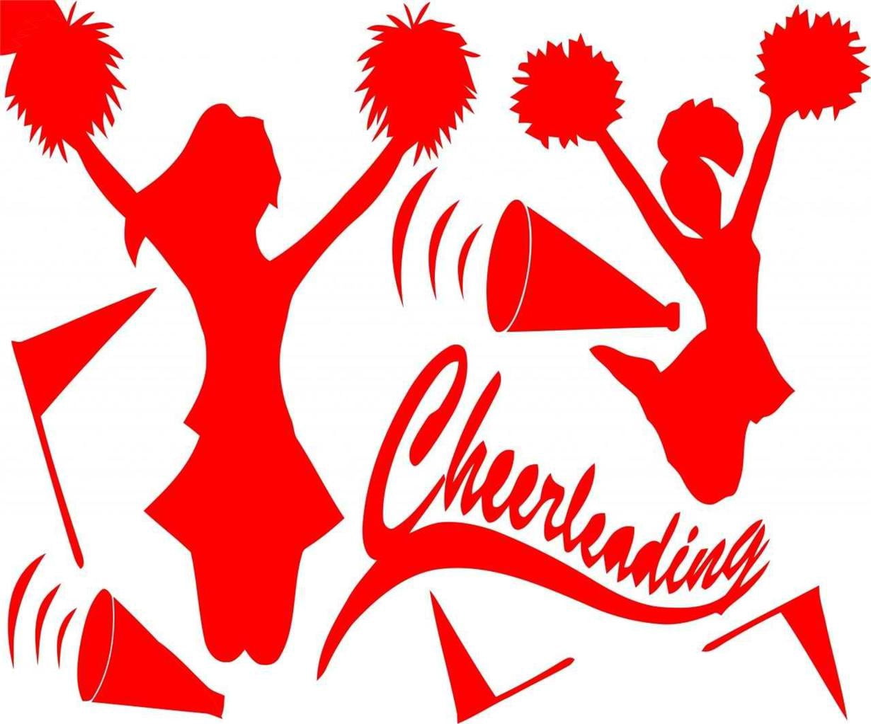 Autocollant Mural Personnalisé Avec Prénom Et Mégaphone – Déco Cheerleading – Vinyle Neuf