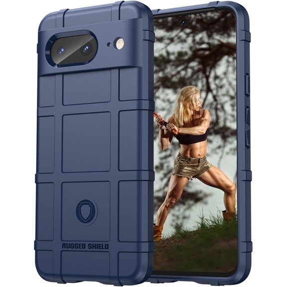 Cheeroll Shockproof Back Cover Cell Phone Case for Google Pixel 8, Blue