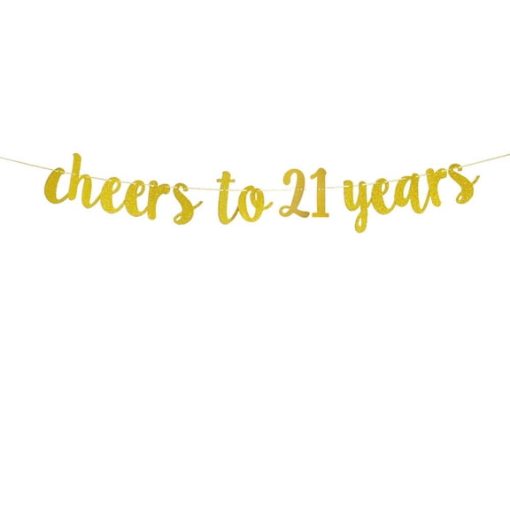 Cheers To 21 Years AIF4 Banner,21st Birthday Party Ideas Happy 21st Birthday Party Sign,Cheers to 21 Years Hang Bunting Birthday Party Decorations Supplies.