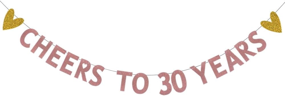 30 Flirty & Thriving Banner, Happy 30th Birthday Party