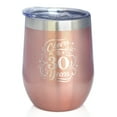 thumbnail image 1 of Cheers 30 Years - Insulated Wine Tumbler with Sliding Lid - 30th Anniversary Gifts - Rose Gold 12oz, 1 of 3