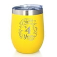 thumbnail image 1 of Bevvee Insulated Wine Tumbler 12 oz Cheers 4 Years Gifts for Wine Enthusiasts Tumblers, 1 of 4