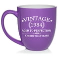 thumbnail image 1 of Cheers To 40 Years Vintage 1984 40th Birthday Ceramic Coffee Mug Tea Cup Gift for Her, Him, Men, Women, Sister, Brother, Housewarming, Party, Friend, Husband, Wife, Anniversary (16oz Purple), 1 of 1