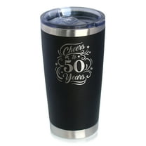 Bevvee Insulated Travel Tumbler 20 oz Cheers 50 Years 50th Birthday Gifts Tumblers