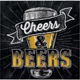 thumbnail image 1 of Cheers & Beers Paper Beverage Napkins 16 Count for 8 Guests, 1 of 2