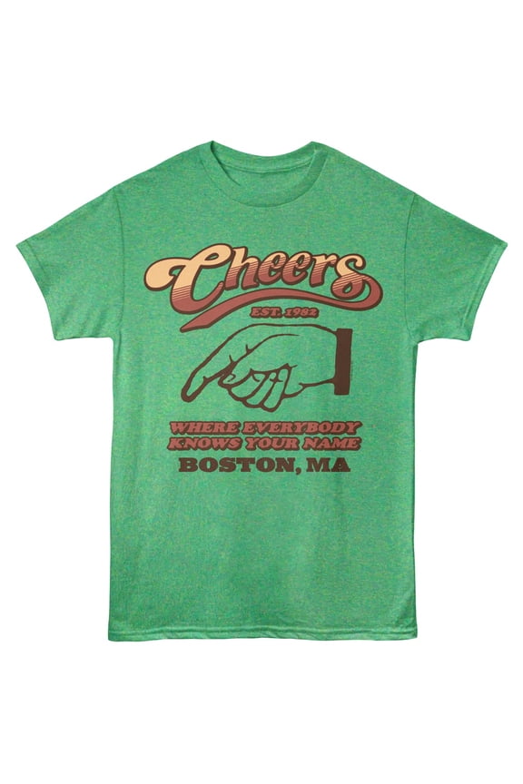 Cheers Bar Entrance Sign Men's T Shirt (GreenHeather, Adult2XL)