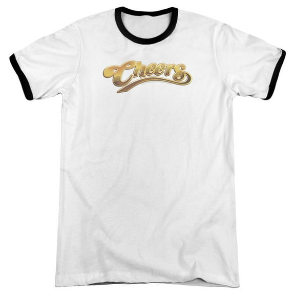 Cheers - Cheers Logo - Heather Ringer Short Sleeve Shirt - Small