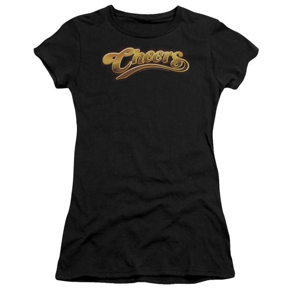 Cheers Cheers Logo Junior Women's Sheer T-Shirt Black
