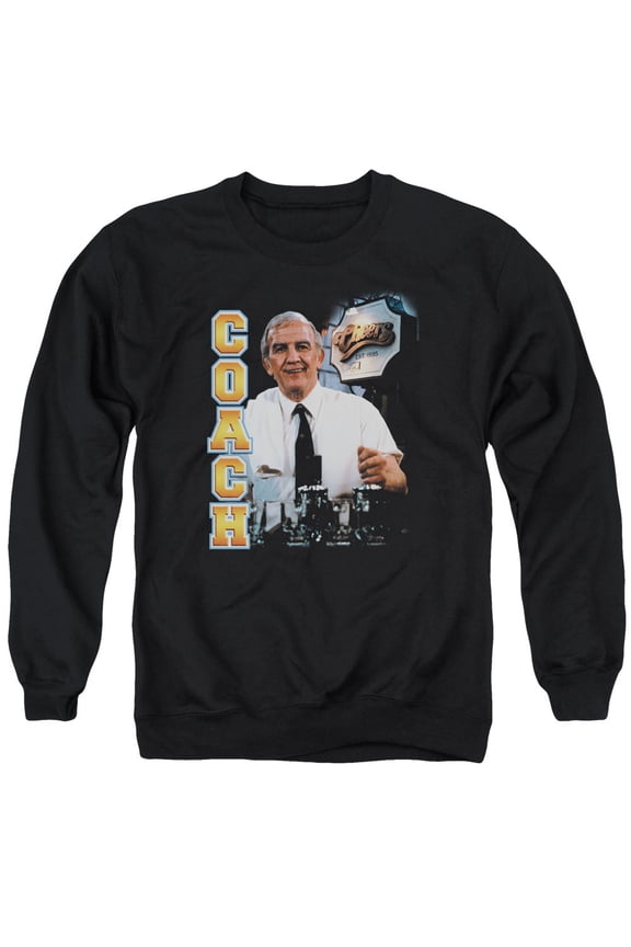 Cheers Coach Adult Crewneck Sweatshirt Black