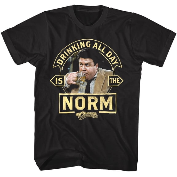 Cheers Drinking is the Norm Men's T Shirt (Black, Adult2XL)