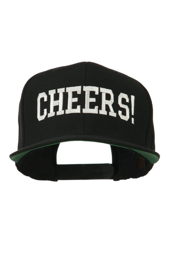 Cheers Embroidered Snapback Cap - Black OSFM