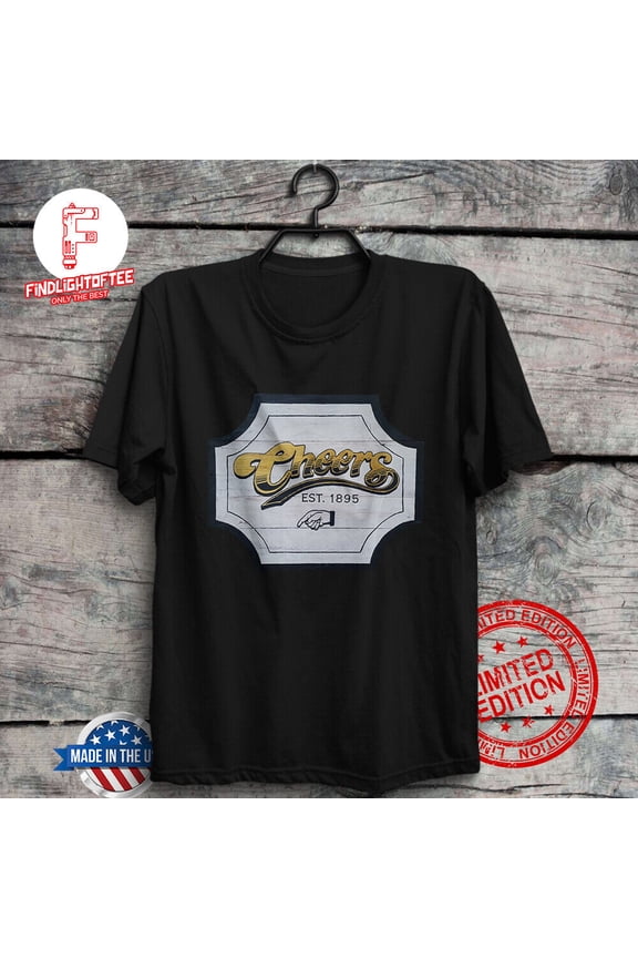 Cheers Est 1895 Boston Bar Logo TShirt TV Show Sitcom Sam Malone Carla Tortelli