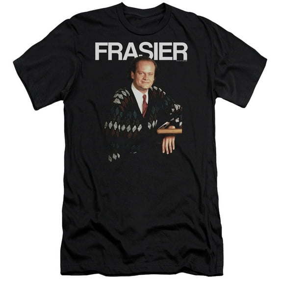 Cheers Frasier Premium Canvas Adult Slim Fit 30/1 T-Shirt Black