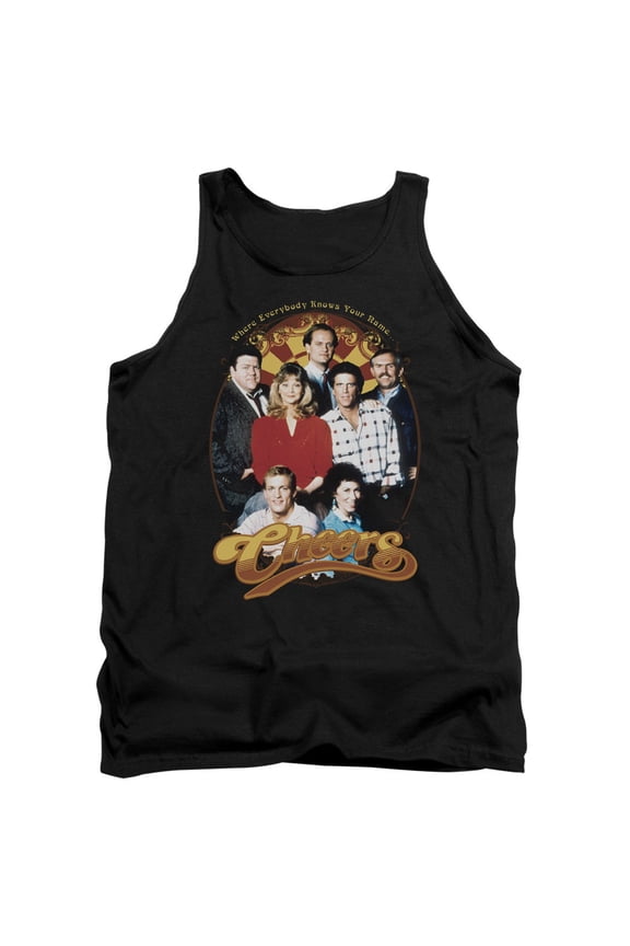 Cheers Group Shot Adult Tank Top Black