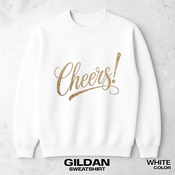 Cheers Happy New Year Festive Celebration Retro Holiday Style Art Sweatshirt