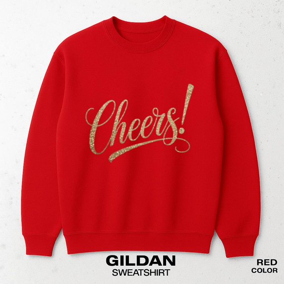 Cheers Happy New Year Festive Celebration Retro Holiday Style Art Sweatshirt