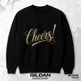 thumbnail image 1 of Cheers Happy New Year Festive Celebration Retro Holiday Style Art Sweatshirt, 1 of 2