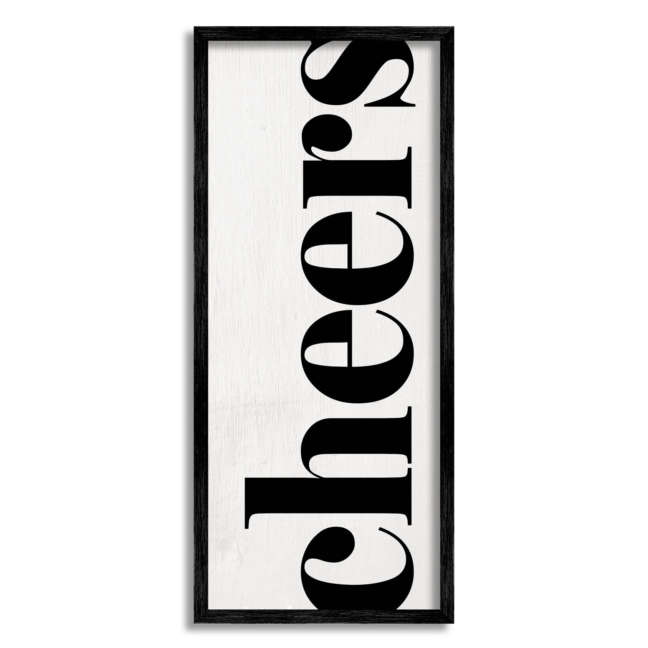 Cheers Holiday Kitchen Sign Holiday Graphic Art Black Framed Art Print Wall Art