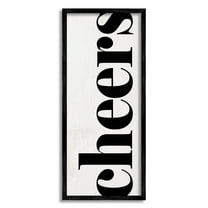 Cheers Holiday Kitchen Sign Holiday Graphic Art Black Framed Art Print Wall Art