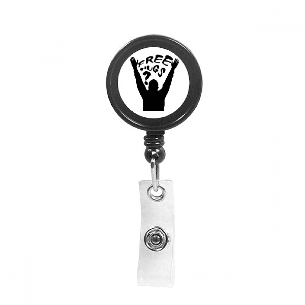 Cheers Hugs Art Deco  Fashion Retractable Keychain Badge Holder ID Badge