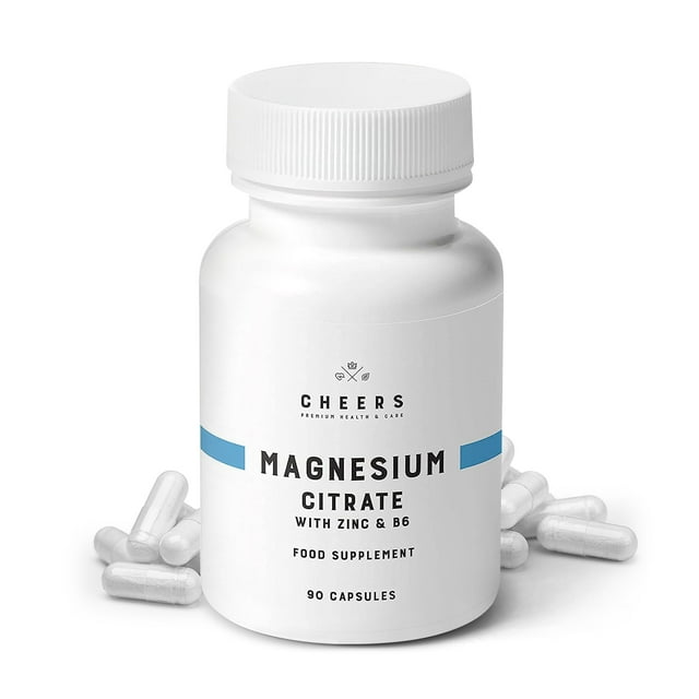 Cheers Magnesium Citrate 90 Vegan Capsules GlutenFree Magnesium