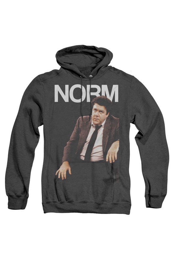Cheers Norm Adult Heather Hoodie Sweatshirt Black