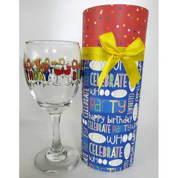 Cheers On Your Birthday Wine Glass