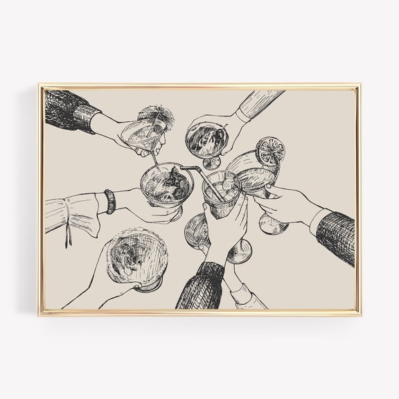 Cheers Print Bar Cart Wall Decor Cheers Sign Cheers Bar Cart Accessories Bar Cart Art Wall Art, Modern Wall Decor, 12x18 UNFRAMED