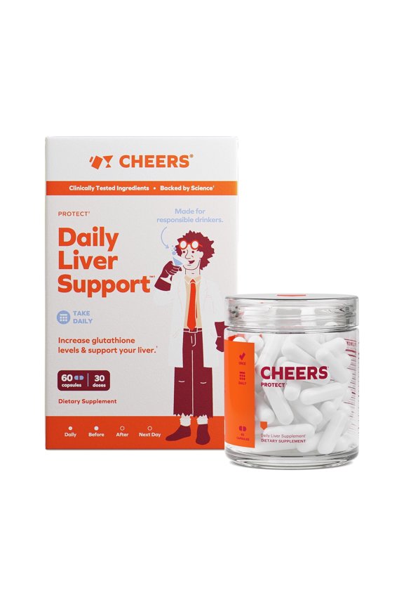 Protect: Daily Liver Support, DHM Supplement, Milk Thistle Capsules, Hydration Packets, 30 Doses