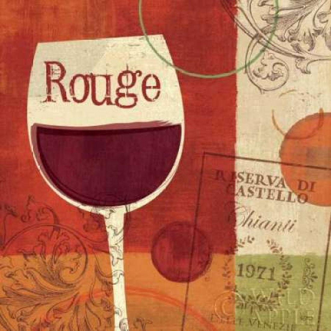 Cheers Rouge Canvas Art - Veronique Charron (24 x 24)