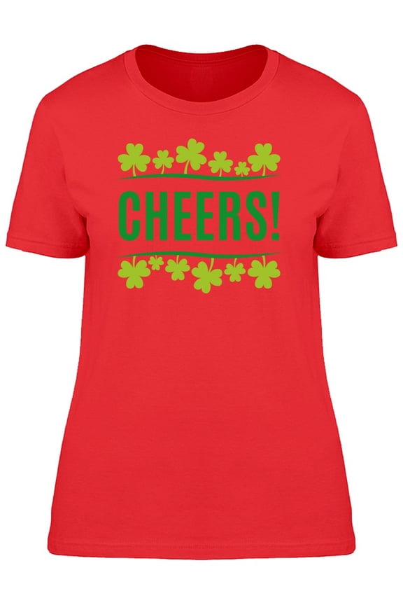 Cheers! Saint Patricks Clovers T-Shirt Men -Image by Shutterstock, Male Medium